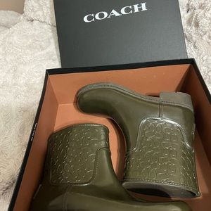 Brand New never worn Coach rain boots